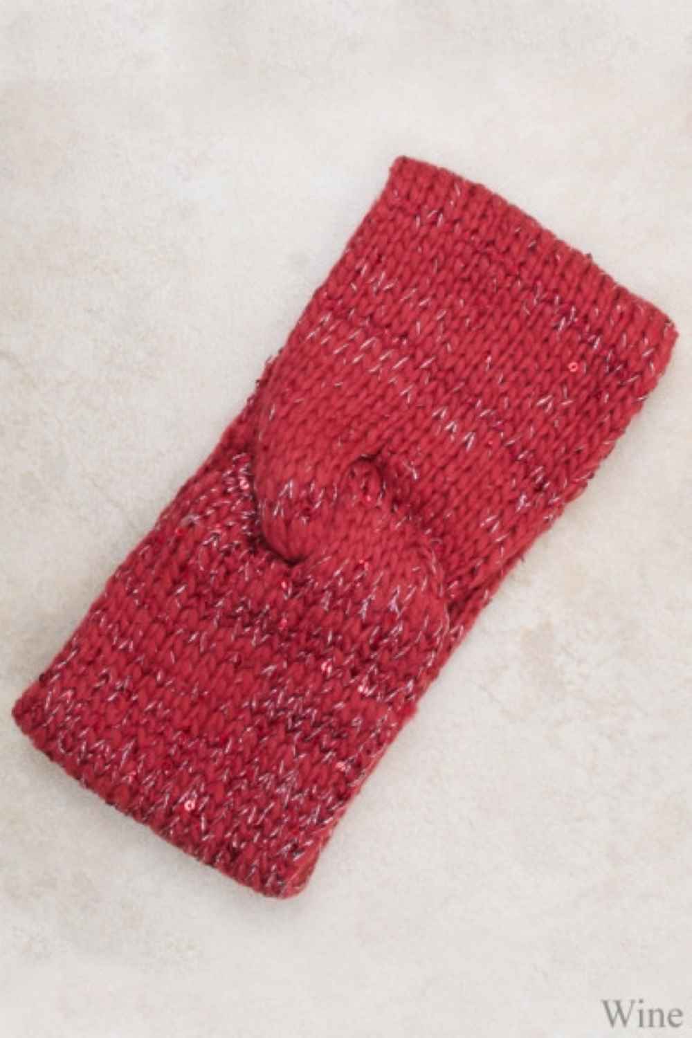 Two Color Knit with Spangle Head Band