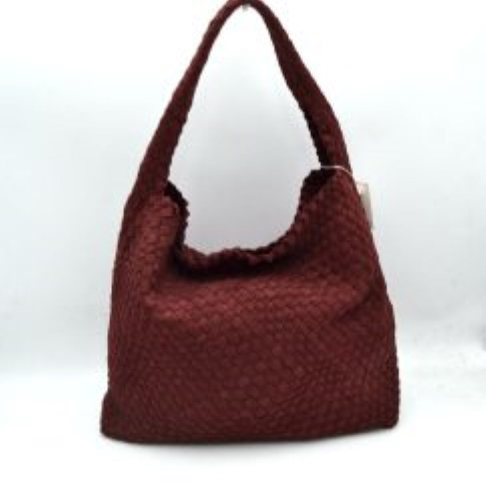 Woven Intrecciato Hobo Bag with Integrated Shoulder Strap