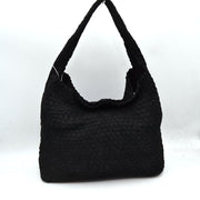 Woven Intrecciato Hobo Bag with Integrated Shoulder Strap