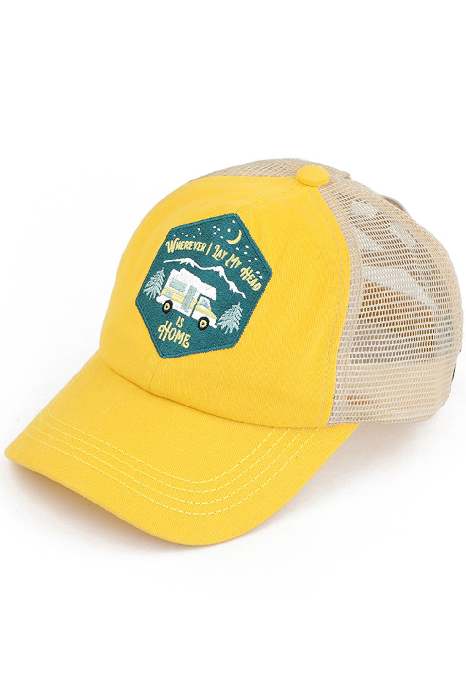 C.C WHEREVER I LAY MY HEAD IS HOME Patch Pony Cap