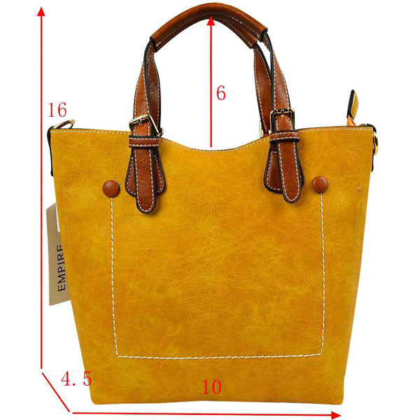 Vegan Leather Tote Shoulder Handbags For Women