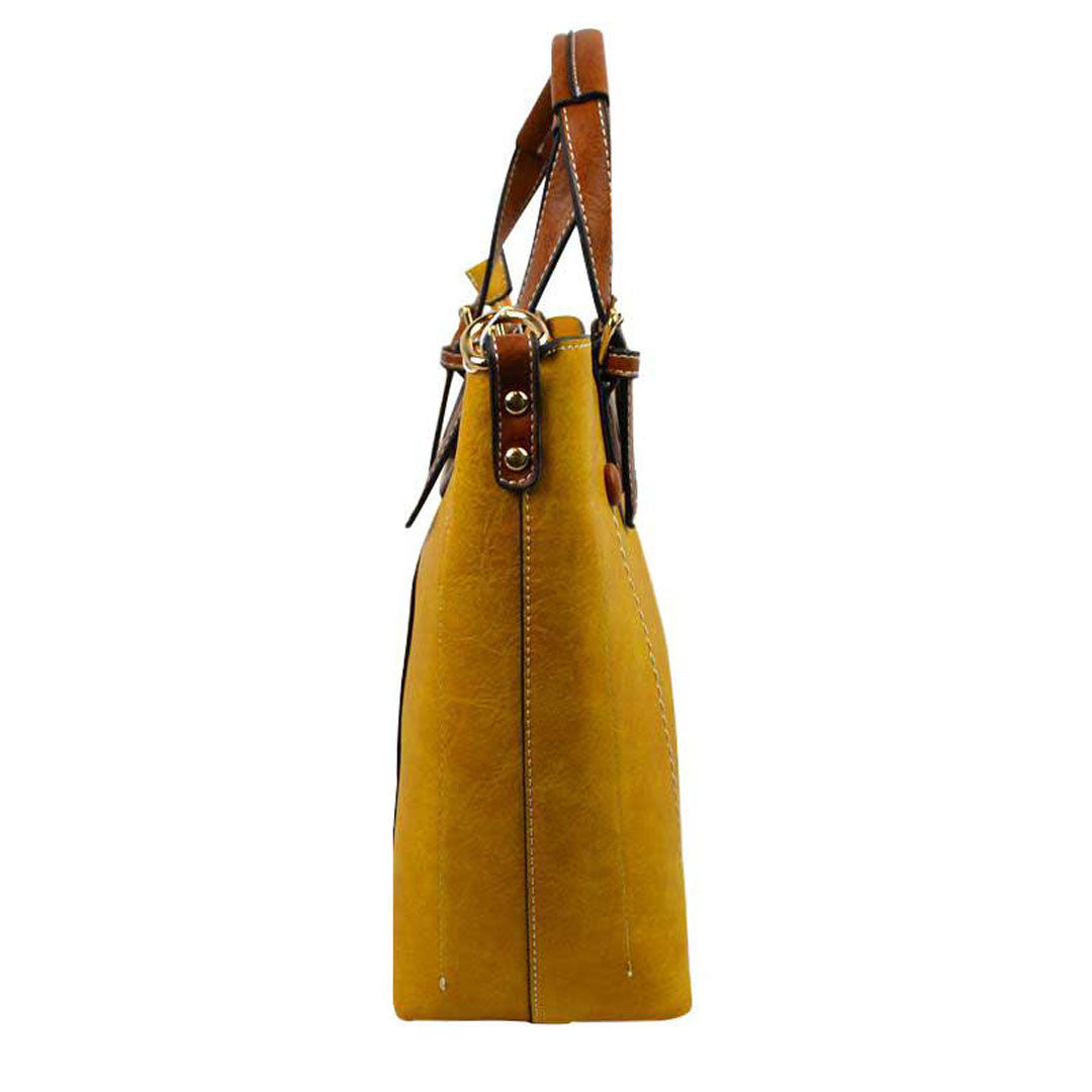 Vegan Leather Tote Shoulder Handbags For Women