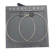 Secret Box 14K Gold Dipped Metal Hoop Earrings