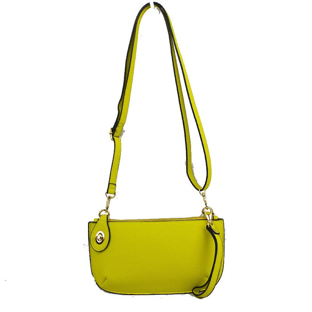 Pebbled Crossbody Clutch Bag with Removable Straps