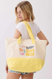 HELLO SUMMER letter Terry Tote Bag