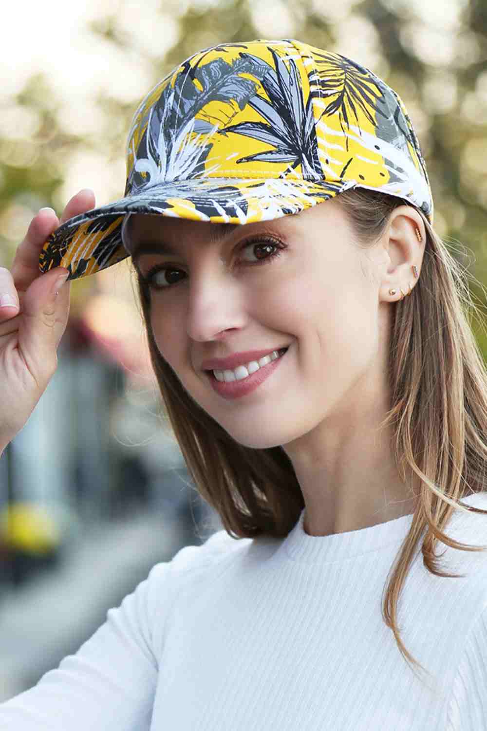 Leaves Print Baseball Cap