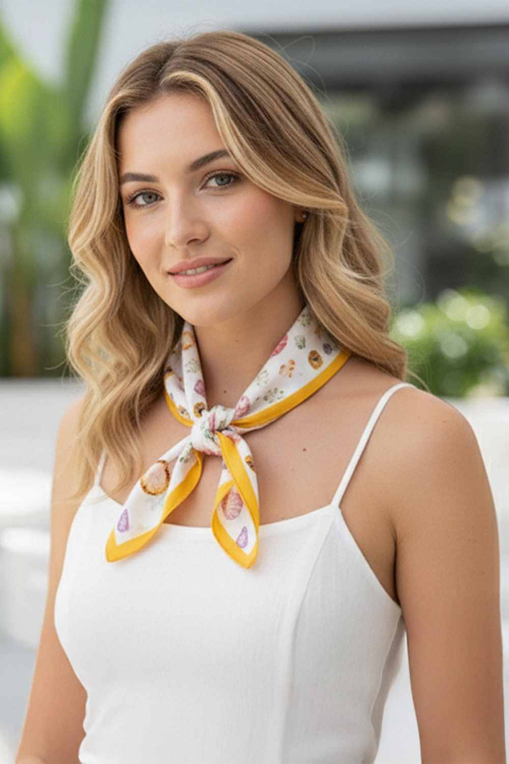 Sea Life Pattern Print Bandana Scarf