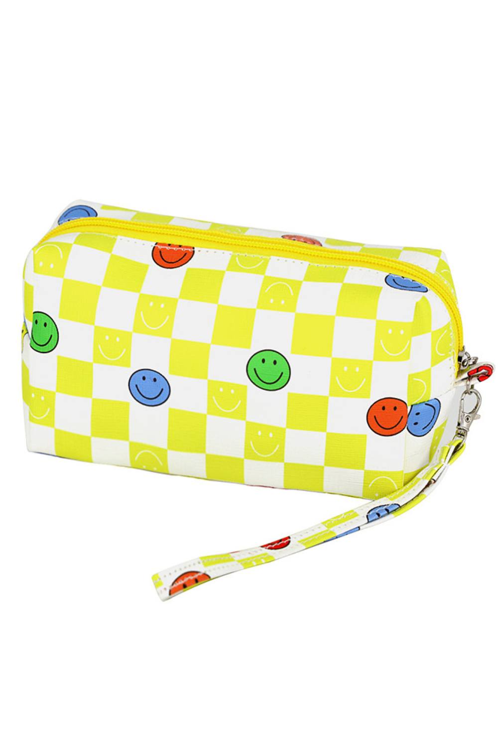 Smile Face Pattern Wristlet Pouch