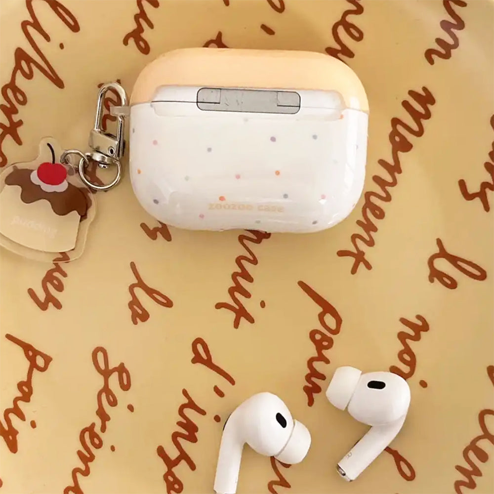AIRPODS CASE CHERRY CAKE PUDDING CHARM