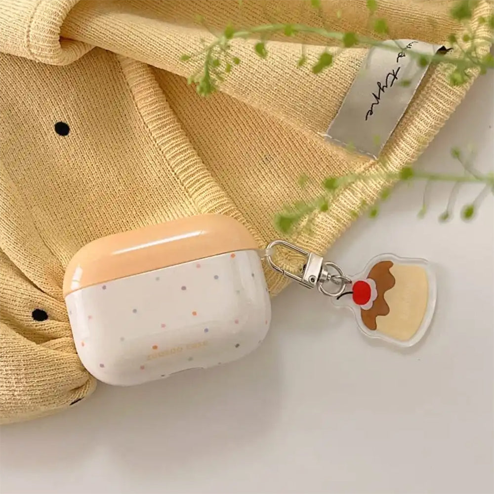 AIRPODS CASE CHERRY CAKE PUDDING CHARM