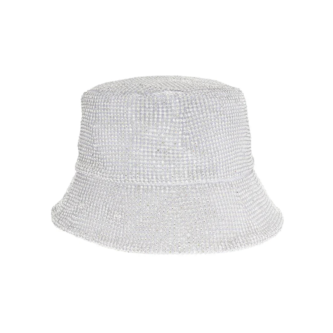 Allover Rhinestone C.C Bucket Hat