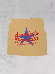 America's Favorite, American Sweetheart Cropped Muscle Tank
