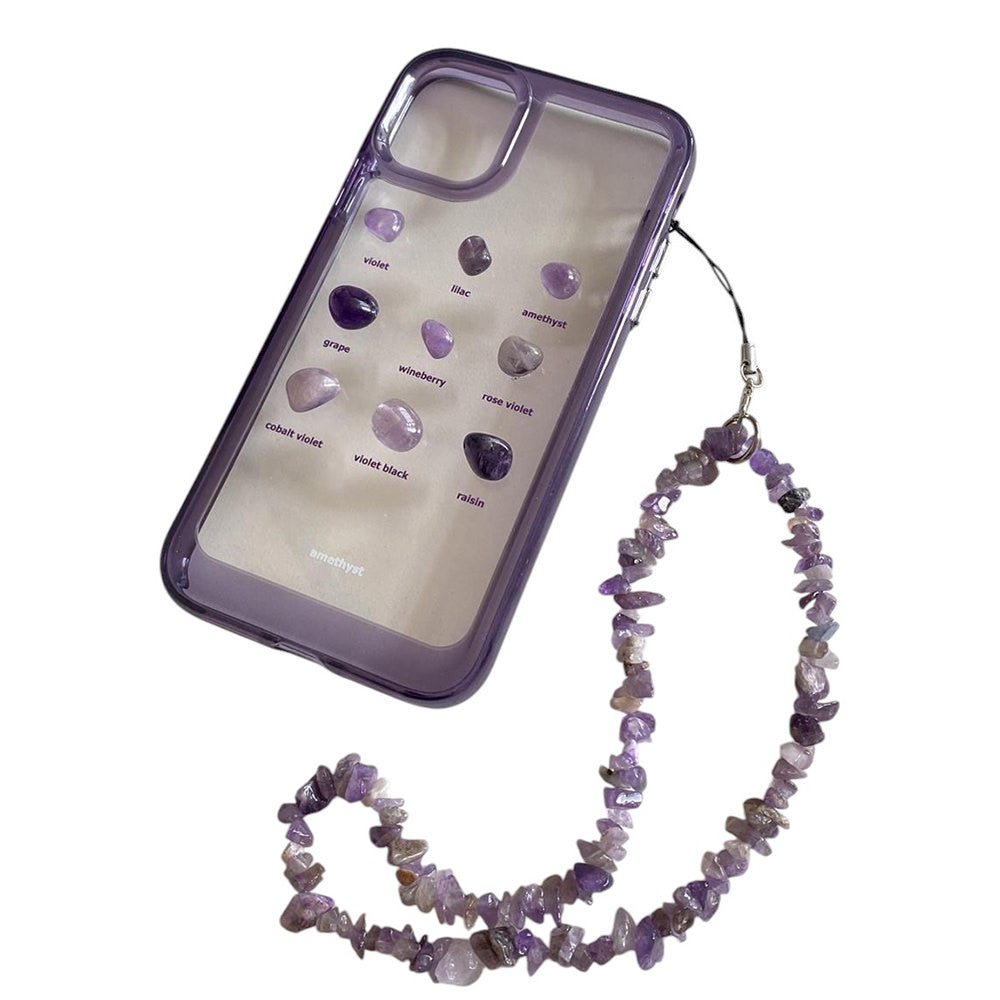 AMETHYST STRAP CLEAR PHONE CASE