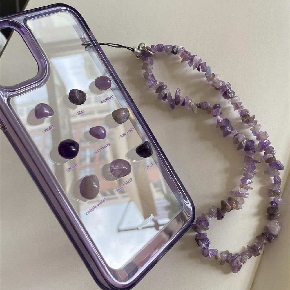 AMETHYST STRAP CLEAR PHONE CASE