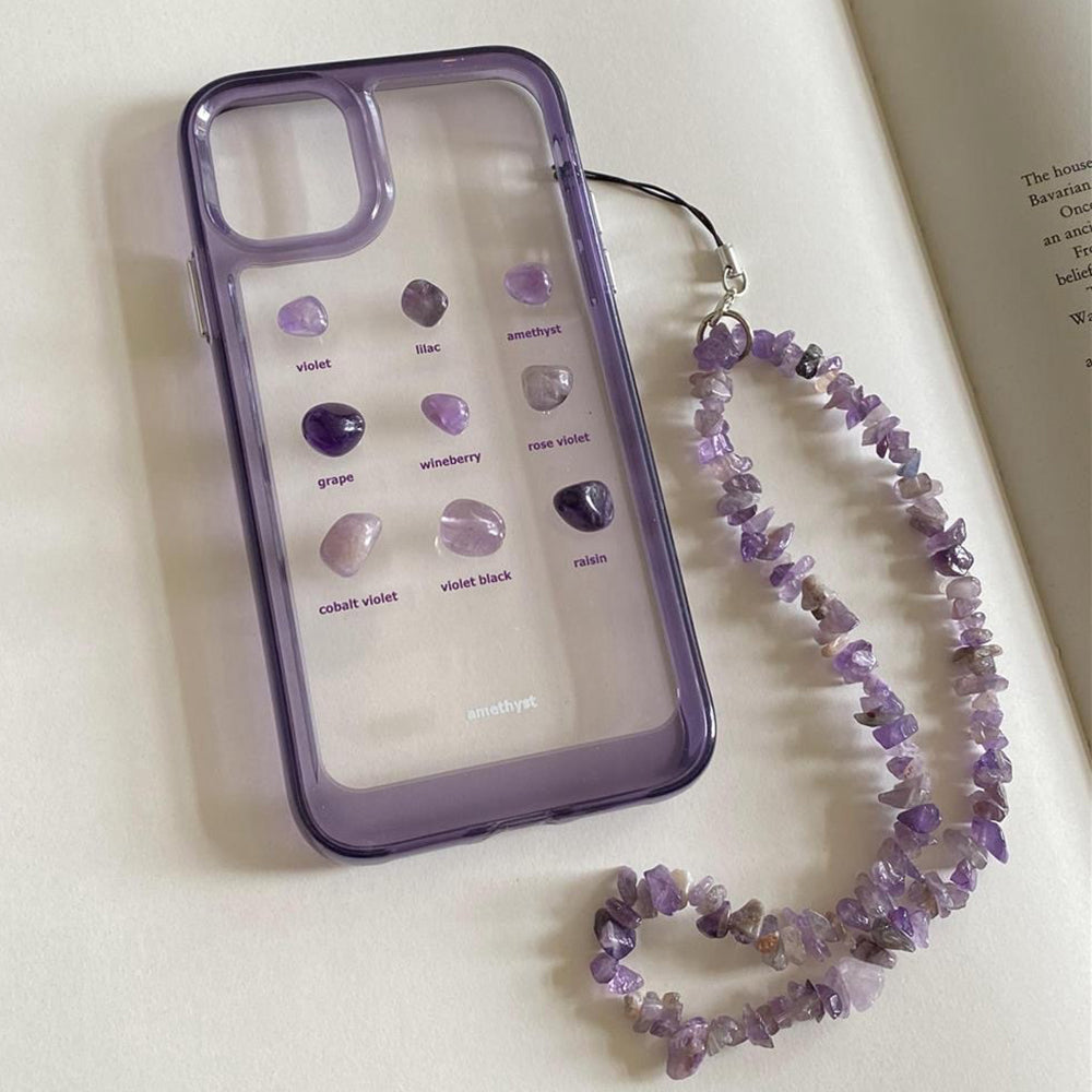 AMETHYST STRAP CLEAR PHONE CASE