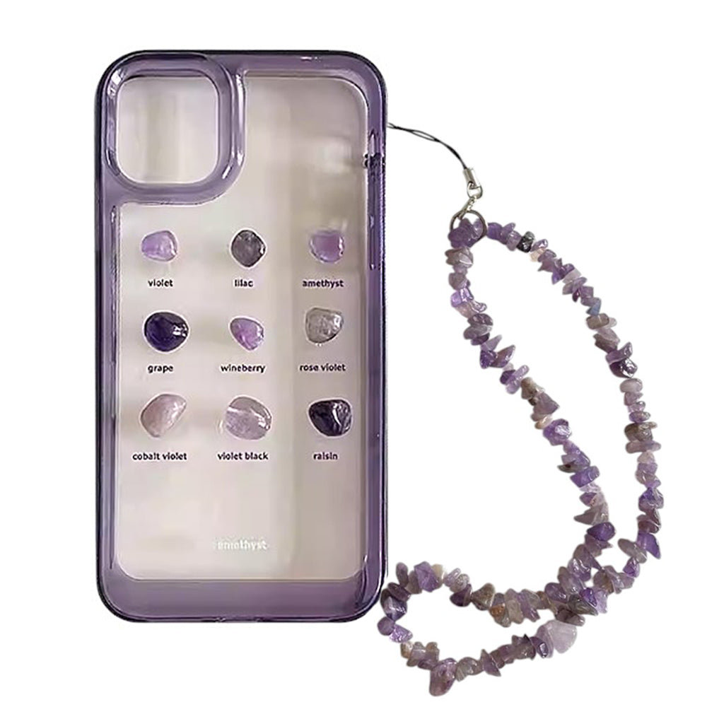 AMETHYST STRAP CLEAR PHONE CASE