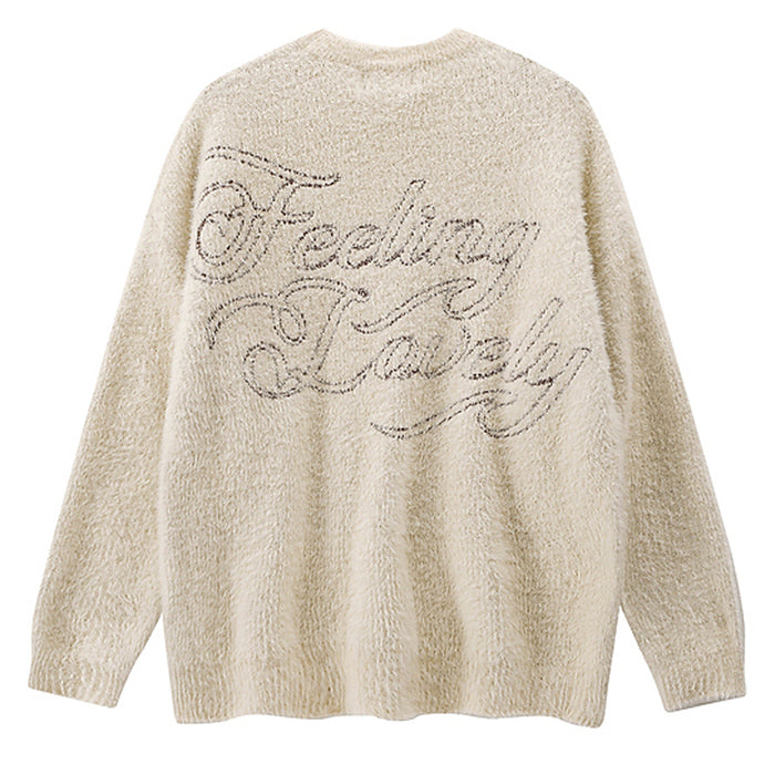 ANGEL MOTIF OVERSIZED SWEATER