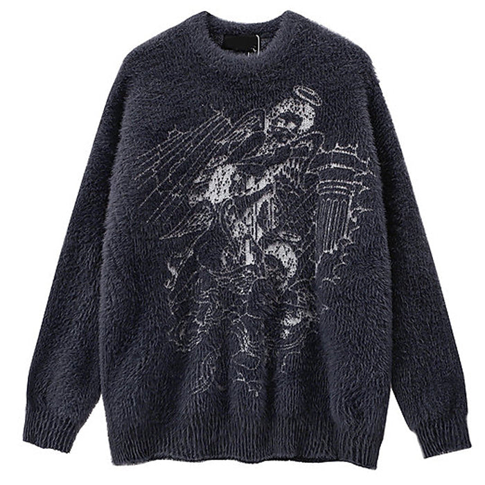 ANGEL MOTIF OVERSIZED SWEATER