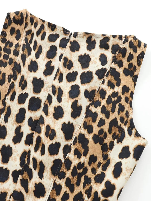 Animal print full skirt