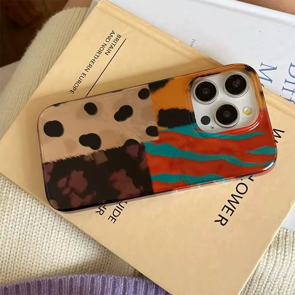 ANIMAL PRINT PATCHWORK PATTERN IPHONE CASE