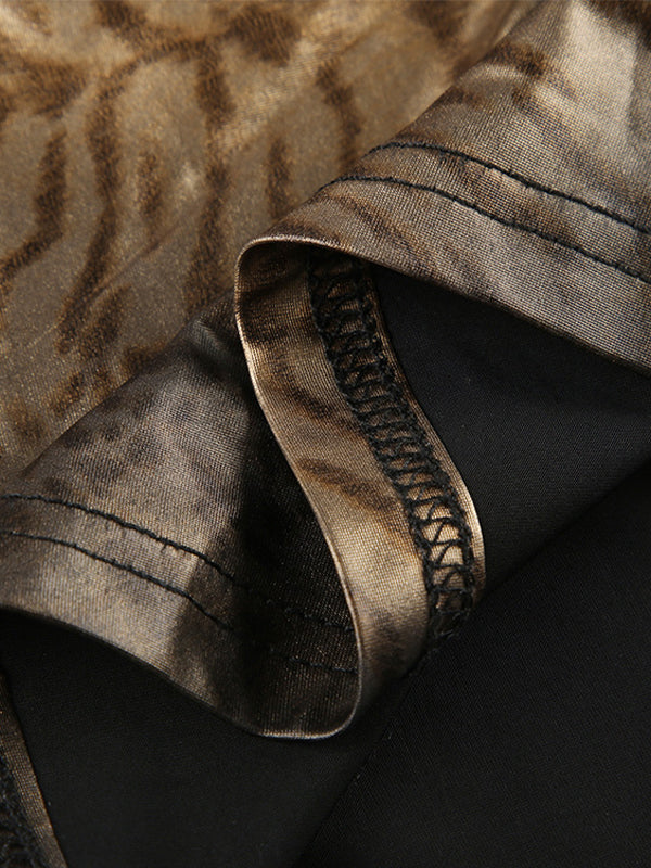 ANIMAL PRINT TANK TOP SLIM FIT CASUAL VINTAGE STYLE