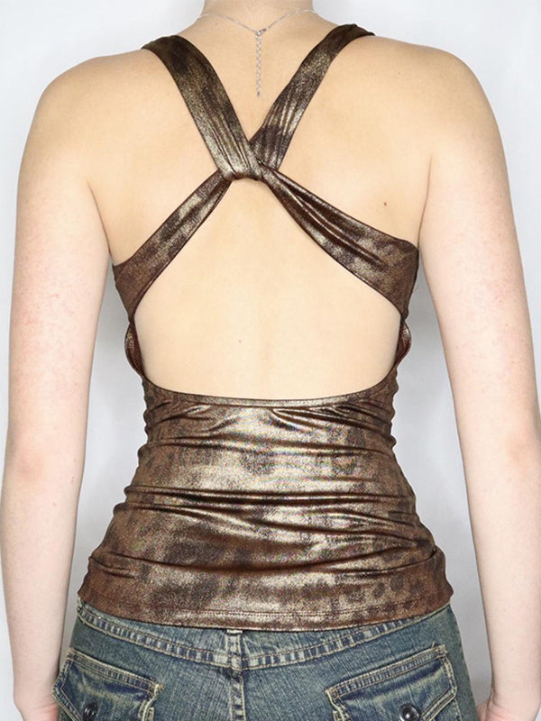 ANIMAL PRINT TANK TOP SLIM FIT CASUAL VINTAGE STYLE