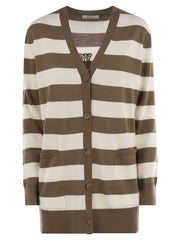 Max Mara Women Fiemme - Long Striped Wool Cardigan