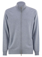 Brunello Cucinelli Men High-Necked Cashmere Cardigan With Zip
