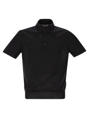 Brunello Cucinelli Men Lightweight Cotton Knit Polo Shirt
