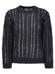Brunello Cucinelli Women Cable & Mesh Jute And Cotton Jersey