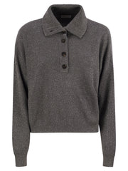 Brunello Cucinelli Women Cotton And Viscose Rib Knit High Collar