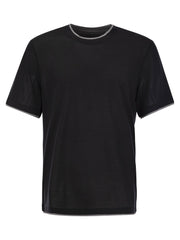 Brunello Cucinelli Men Silk And Cotton T-Shirt