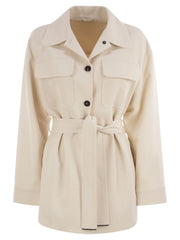 Brunello Cucinelli Women Viscose And Wool Safari Jacket