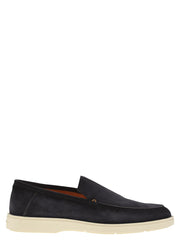 Santoni Men Suede Moccasin