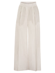 Brunello Cucinelli Women Loose Fit Cotton Trousers