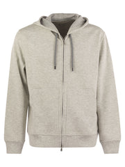 Brunello Cucinelli Men Cotton, Cashmere And Silk Fleece Zipped Topwear
