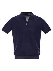 Fay Men Cotton Buttonless Polo Shirt