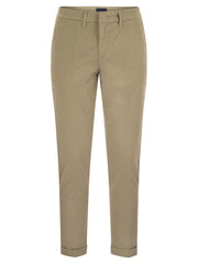 Fay Men Stretch Gabardine Slim Trousers
