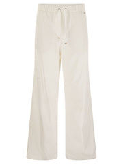 Herno Women Resort Cotton Trousers With Drawstring