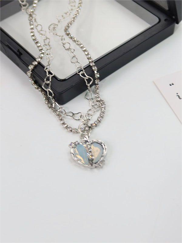 ASSORTED SILVER PENDANT NECKLACES WITH SWEET PATTERN DESIGN