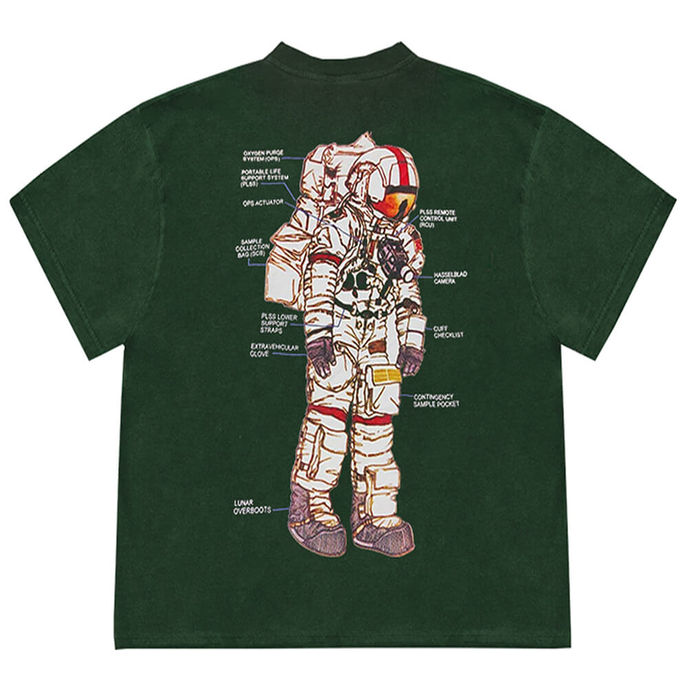 ASTRONAUT DIAGRAM T-SHIRT STELLAR EXPLORER ASTRONAUT