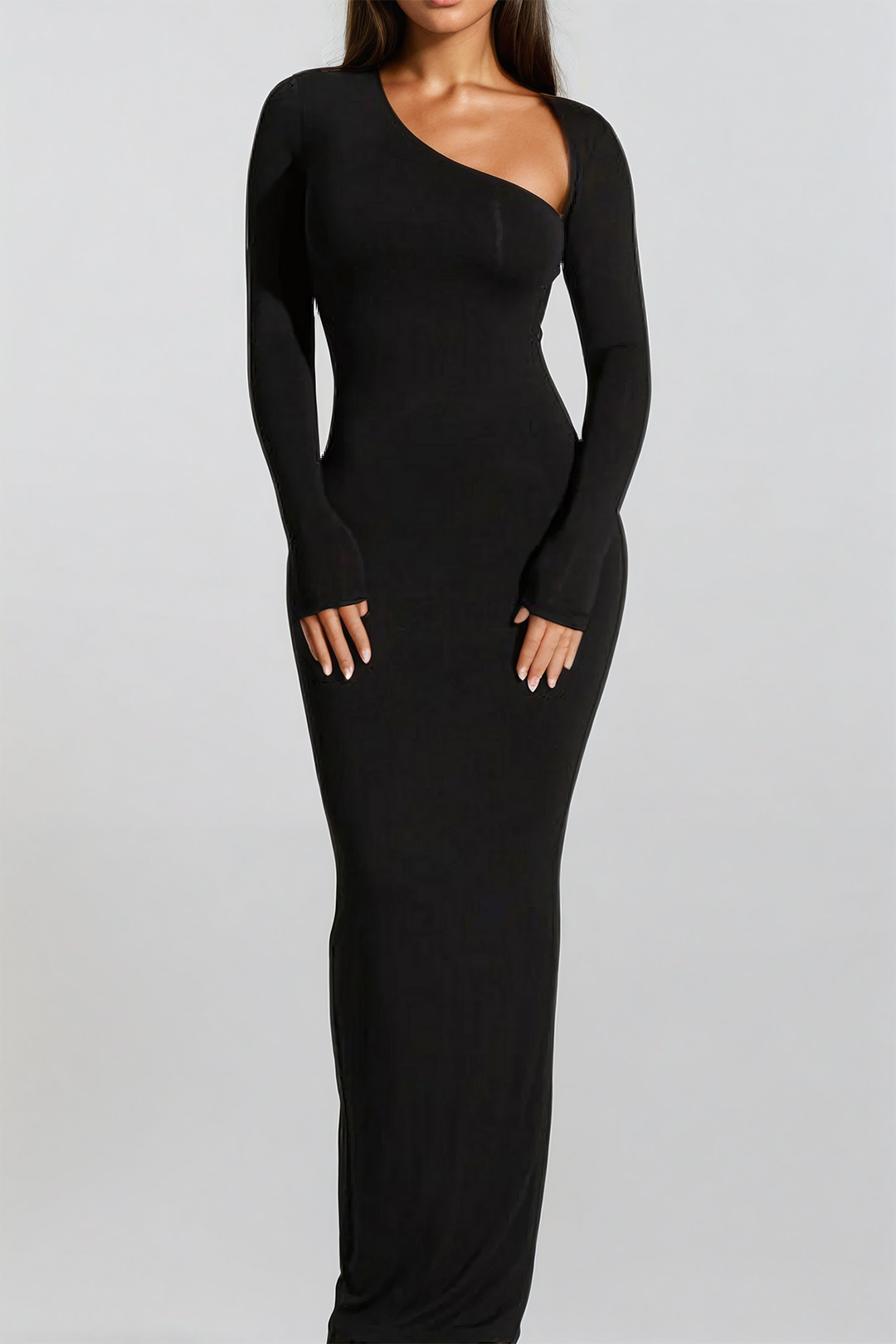 ASYMMETRICAL MAXI DRESS FOR SPECIAL OCCASIONS IN CLASSIC DESIGN