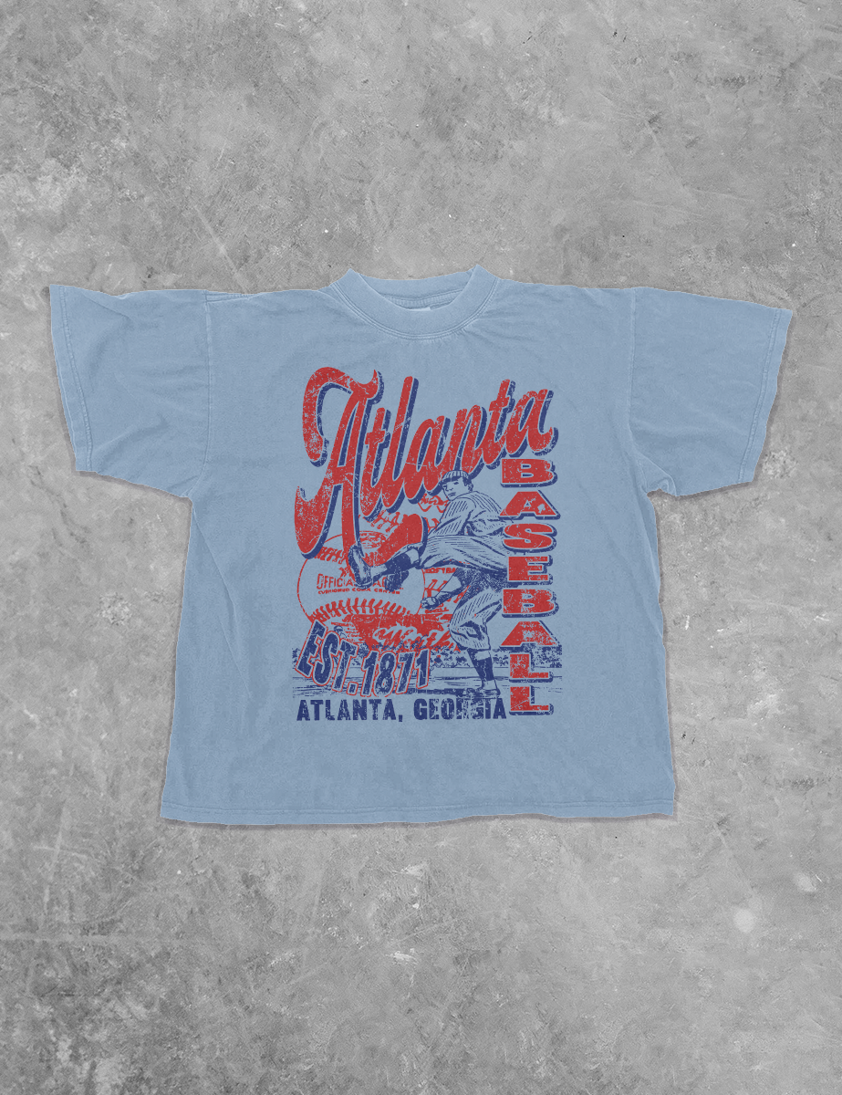 Underground Original Design: Atlanta Baseball, Game Day Boxy Cotton TShirt