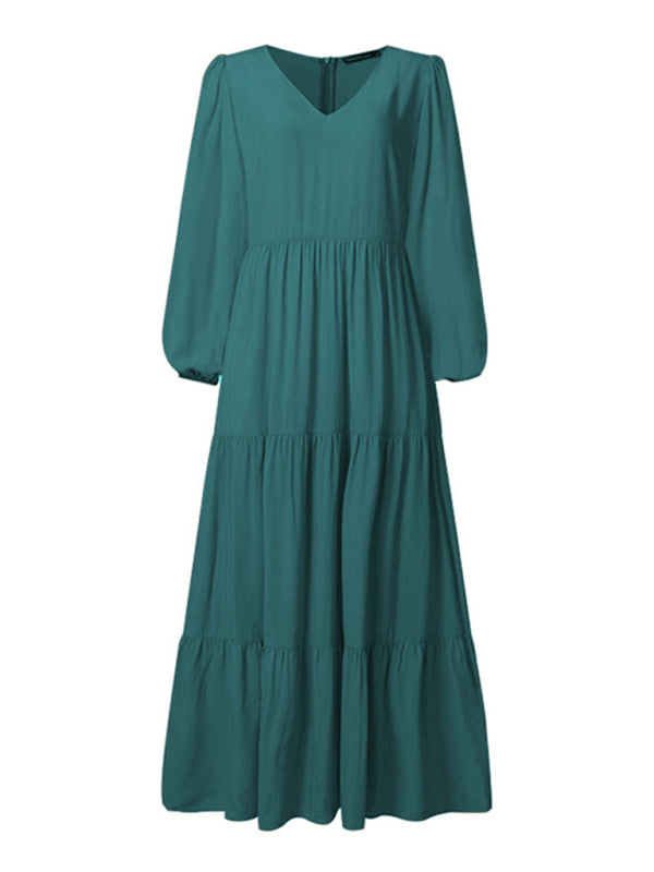 Autumn Temperament Women’S Large Swing Dress