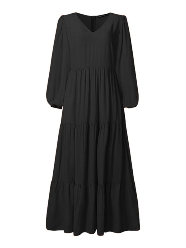 Autumn Temperament Women’S Large Swing Dress