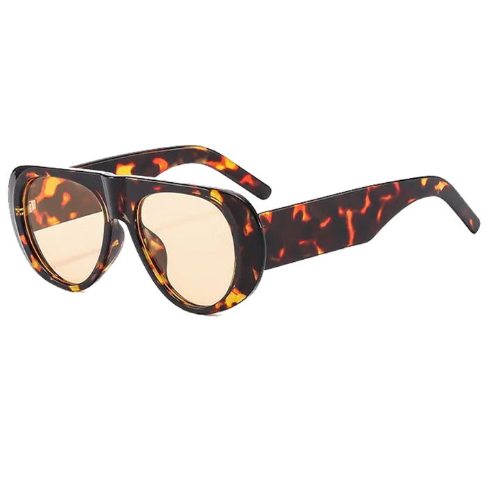 AVIATOR SUNGLASSES: BLACK LUXEVISION OVERSIZED OVAL