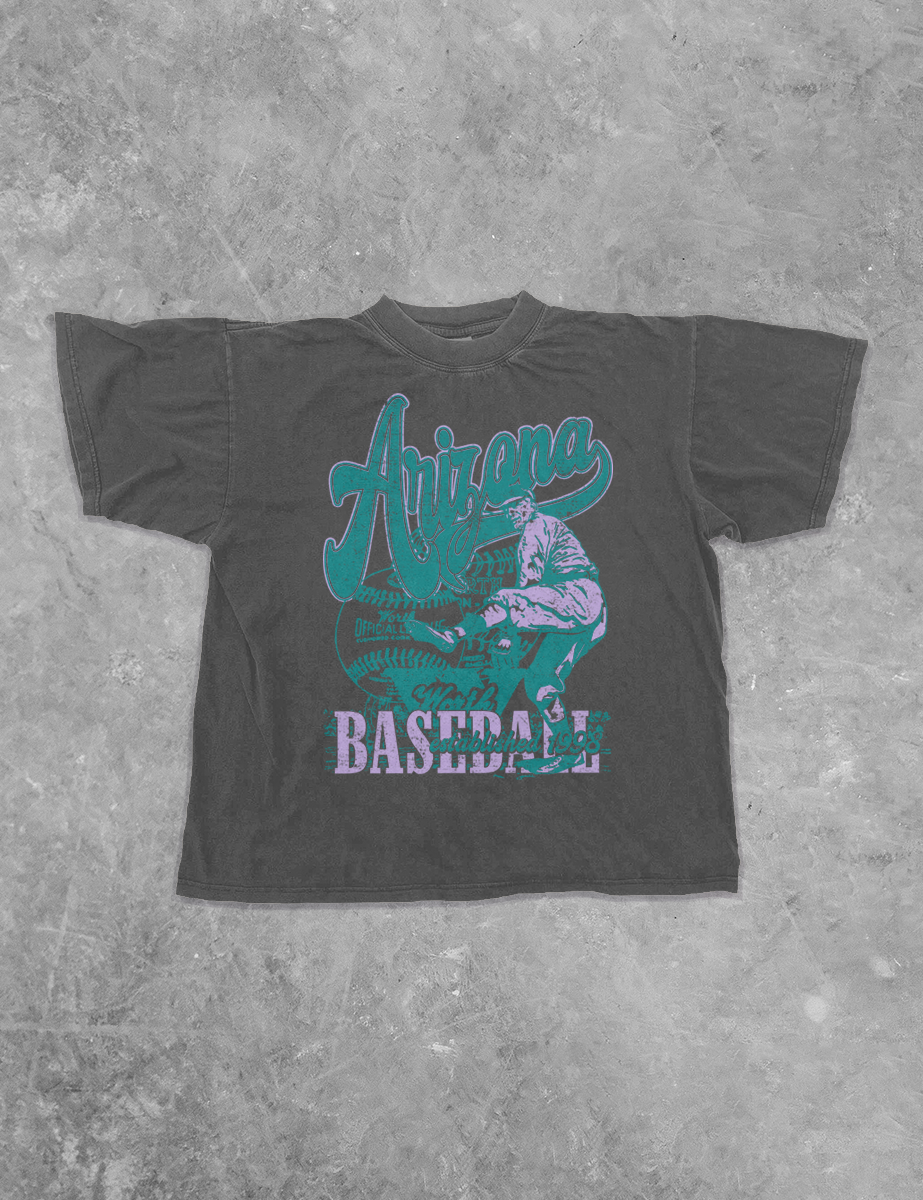 Underground Original Design: Arizona Baseball, 90's Boxy Cotton TShirt