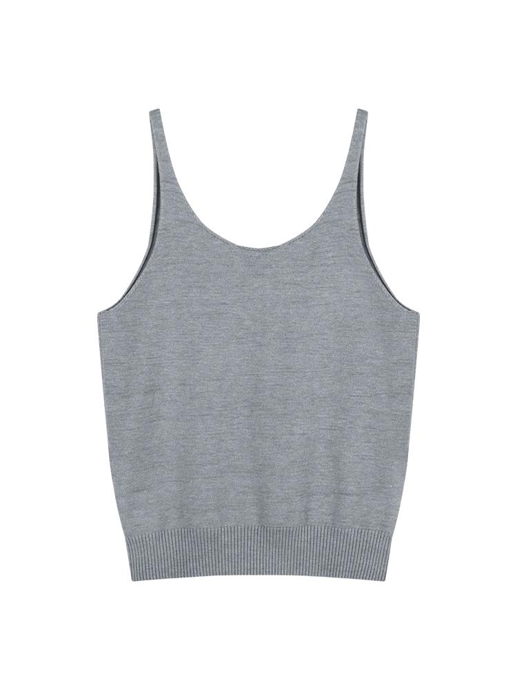BACKLESS KNIT TOP - ELEGANT KNIT CAMISOLE