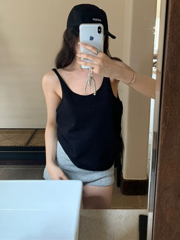 BACKLESS KNIT TOP - ELEGANT KNIT CAMISOLE