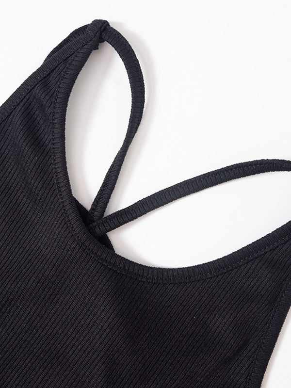 BACKLESS STRAPPY TOP - SEXY TANK WITH FLATTERING FIT